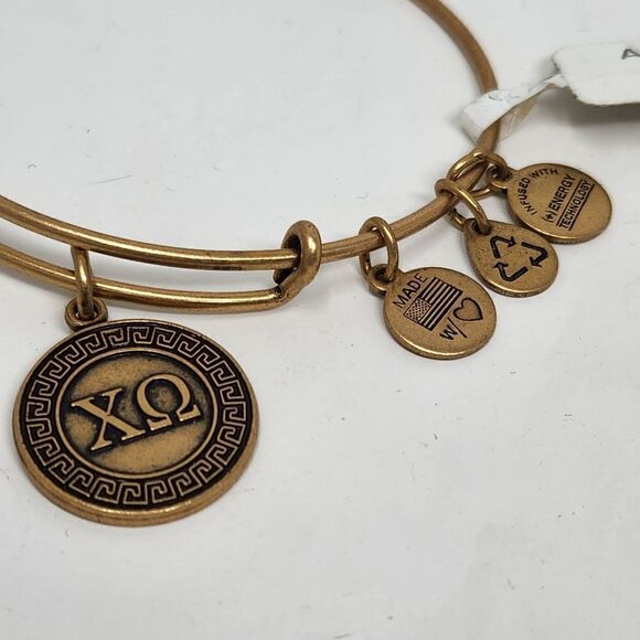 ALEX and ANI Chi Omega Gold Tone Bracelet NWT - Picture 4 of 5